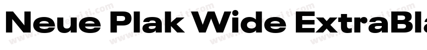 Neue Plak Wide ExtraBlack字体转换